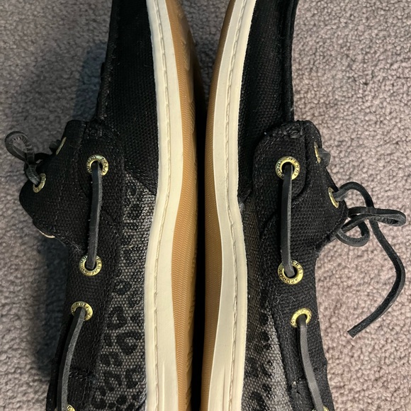 Sperry Black cheetah print shoes perfect condition never worn ! - Picture 5 of 6